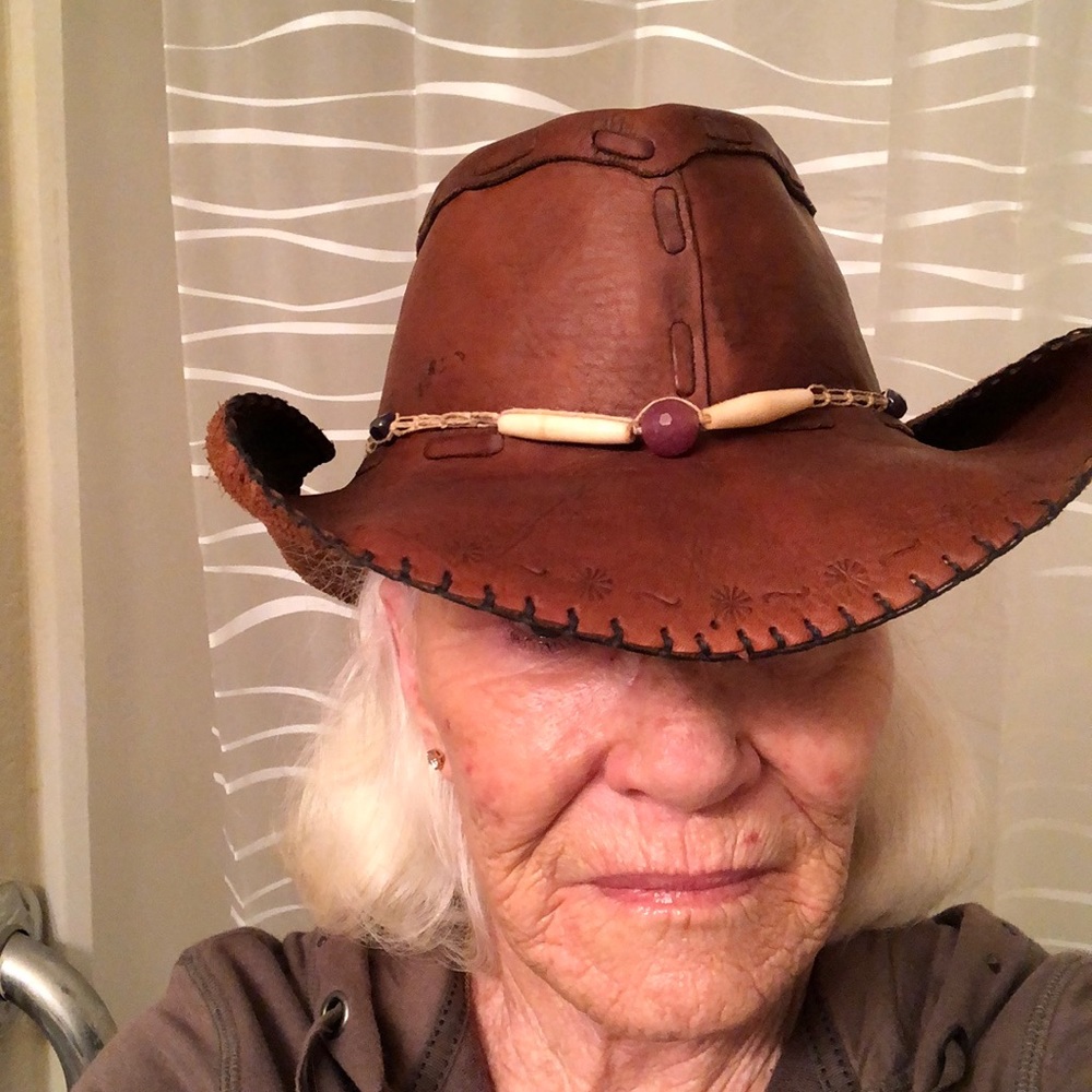 Handmade leather western hat